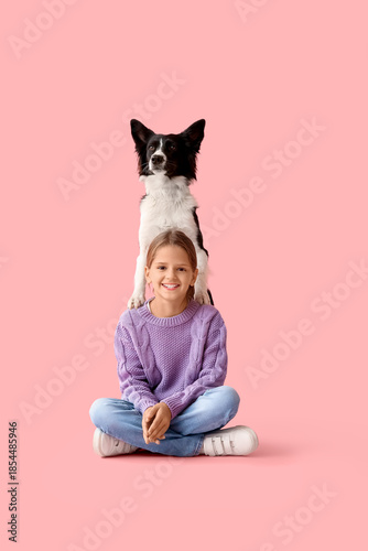 Cute little girl with Borde...