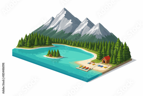 Lago alpino en Banff