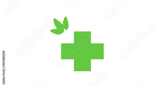 Natural herbal cross medical animation