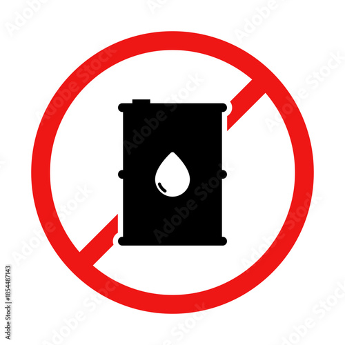 Vector No Oil Barrel Sign Illustration
