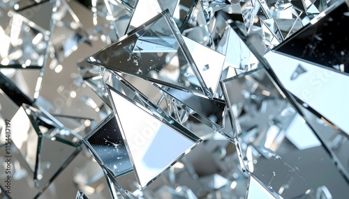 Mirrored shards reflect infinite light