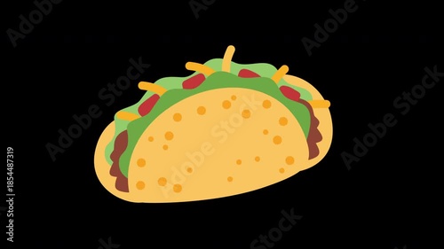 Taco video animation, food