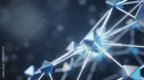 Modern Futuristic Network Connection Technology Illustration