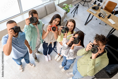 Group of photographers with...