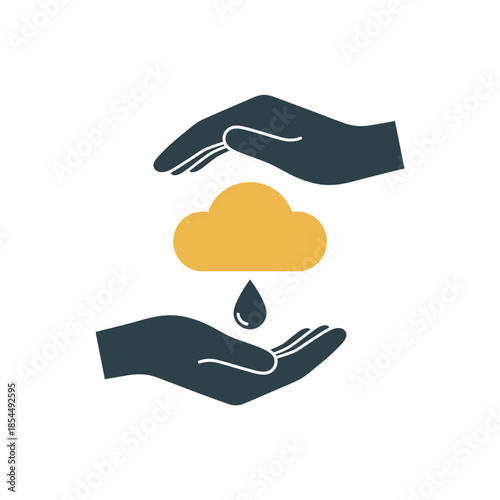 Caring hands silhouette supporting a ladder step with person vector illustration