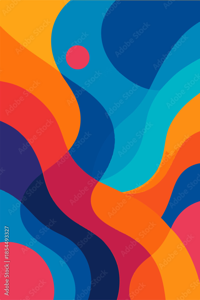 Obraz premium Abstract Colorful Wave Background Illustration