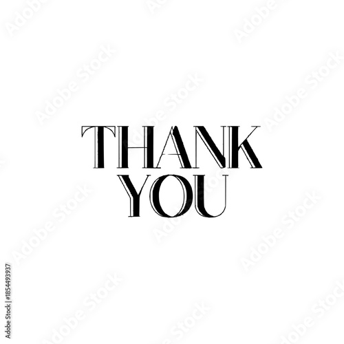 thank you calligraphy logo, thank you text design