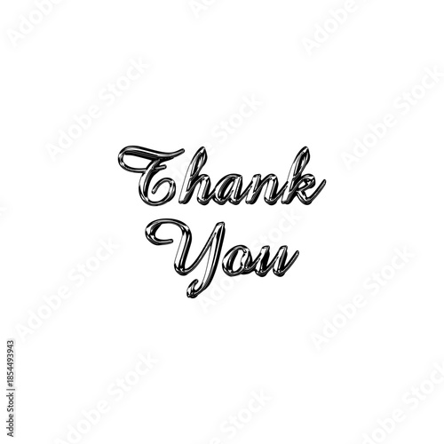 thank you calligraphy logo, thank you text design