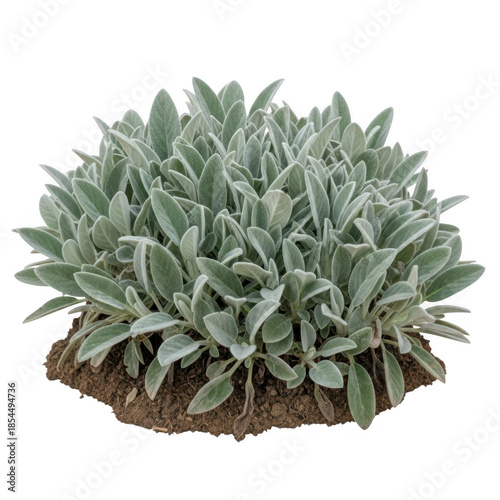 Lambs ear plant isolated on transparent background