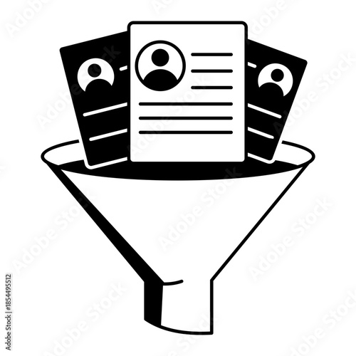 A doodle style illustration showing data analyst