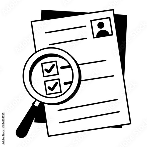 A doodle style illustration showing data analyst