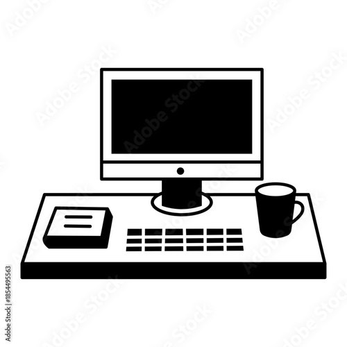 A doodle style illustration showing data analyst