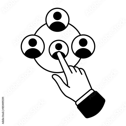 Hand drawn style illustration depicting job portal