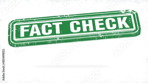 Green Fact Check Stamp Grunge Graphic Background Animation
