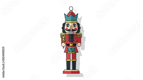 Colorful Christmas Nutcracker Soldier Figurine.