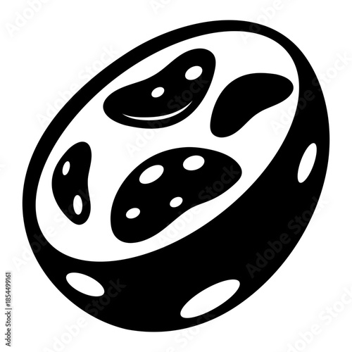 A glyph style illustration representing nano chip