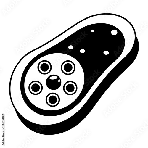 Hand drawn style illustration depicting nano device