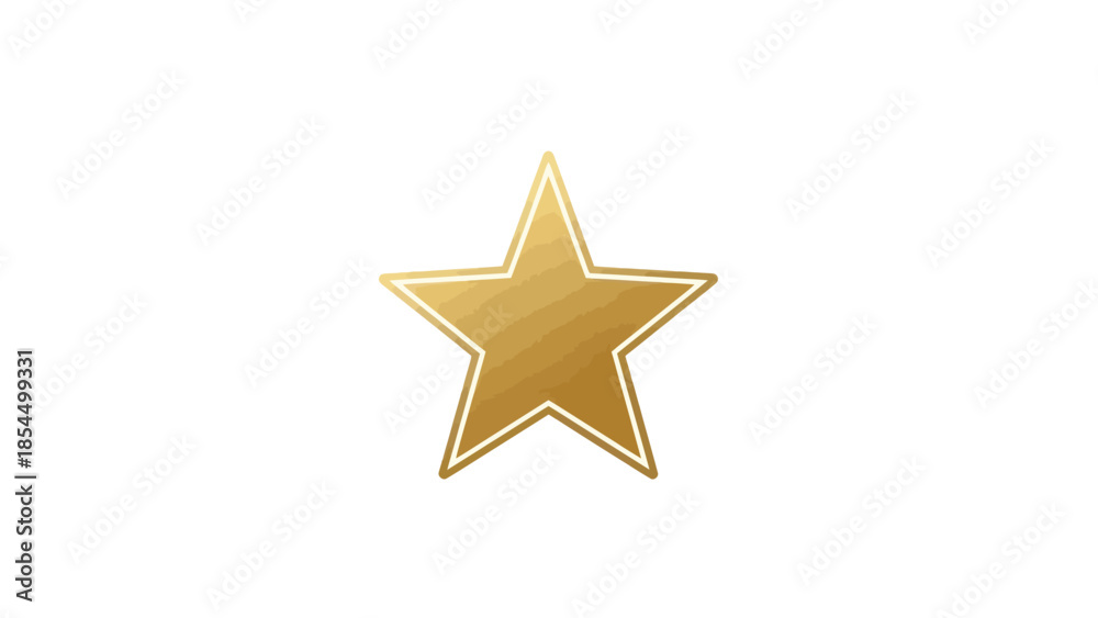 Obraz premium Golden Star Icon on White.