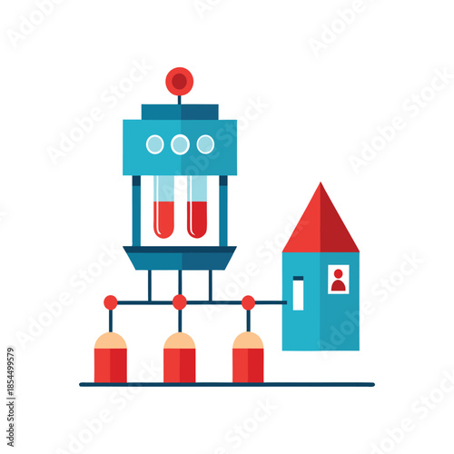 Artificial Biotech Blood Factory Producing Healthy Cells