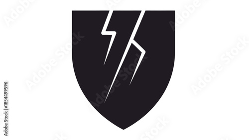 black shield with a shield