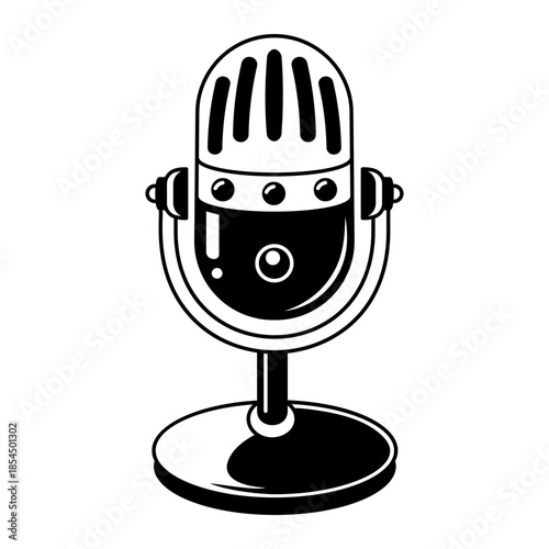 A doodle style illustration depicting a headset