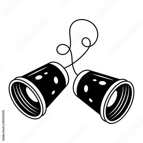 A doodle style illustration depicting a headset