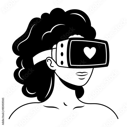 A drawing style illustration representing a holographic person