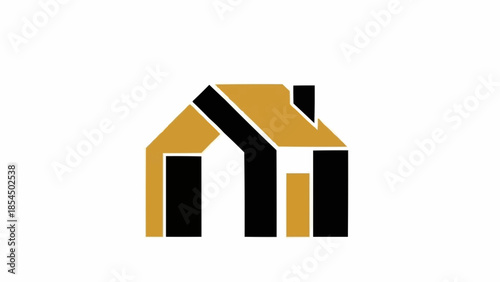 Modern House Logo Design Representing Real Estate and Home Ownership.