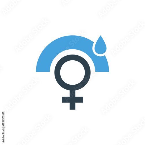 International womens day female symbol protection canopy with shelter arch vector illustration