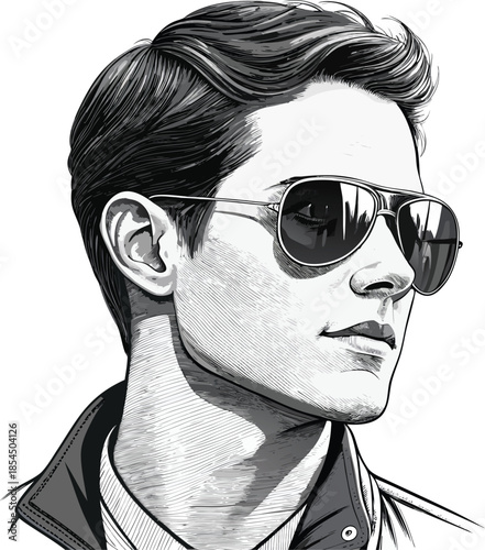 young man with glasses