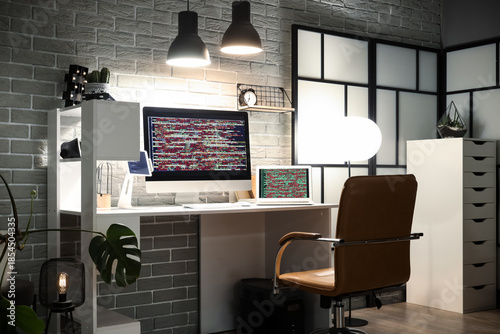 Programmer's workplace with...
