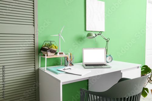 Stylish workspace with mode...