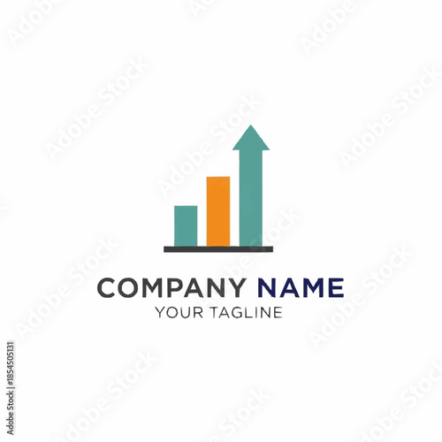 Business growth chart logo representing company success and financial progress.