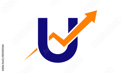 Modern Letter U Finance Logo