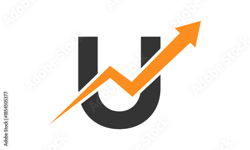 Modern Letter U Finance Logo