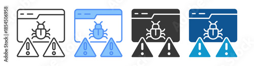 Debugging Icon Set Multiple Style Collection