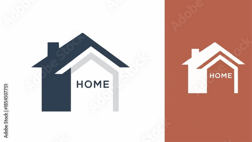 Modern Minimalist Home House Logo Design Concept.