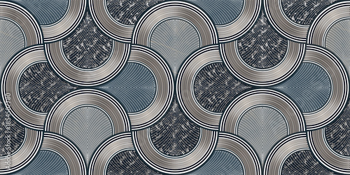 Fototapeta Naklejka Na Ścianę i Meble -  seamless pattern with abstract flowers 3d wall tiles geometric digital printing for ceramic tiles design.
