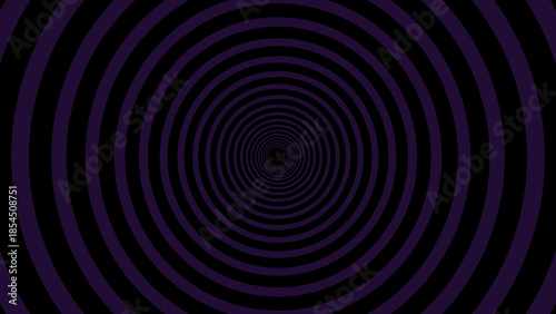 Purple And Black Concentric Circle Tunnel Pattern Background