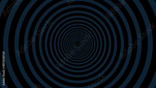 B;ue And Black Concentric Circle Tunnel Pattern Background