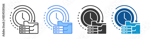 Realtime Icon Set Multiple Style Collection