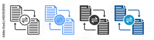 Partition Icon Set Multiple Style Collection