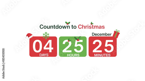 Christmas Countdown Timer Display.