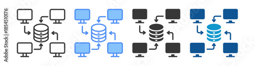 Aggregate Icon Set Multiple Style Collection