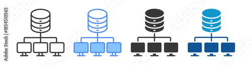 Load Balancing Icon Set Multiple Style Collection