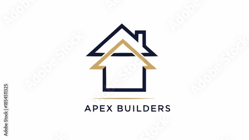 Modern Minimalist House Logo Design for Construction Company.
