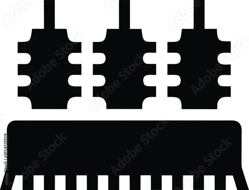 acupressure mat silhouette vector illustration on transparent background