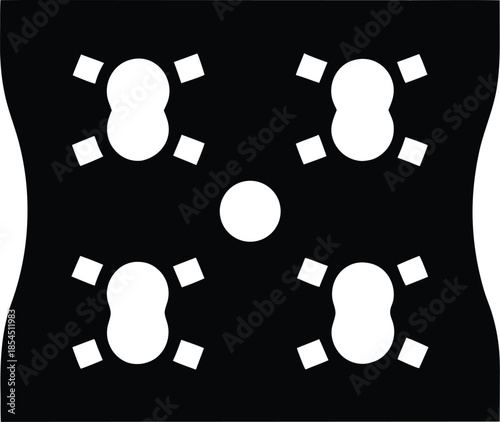 acupressure mat silhouette vector illustration on transparent background
