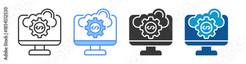 Configuration Icon Set Multiple Style Collection