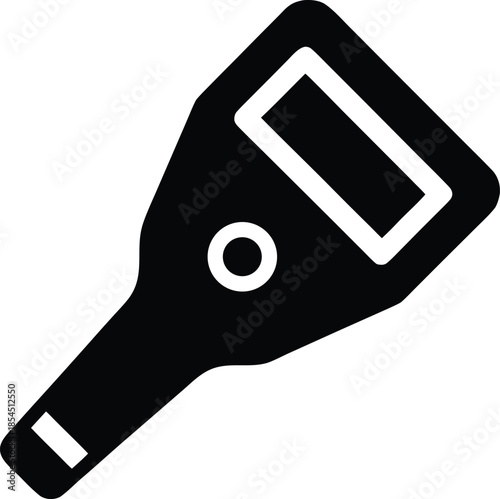 digital thermometer silhouette vector illustration on transparent background